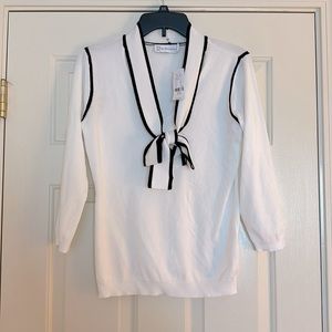NY&Co White Sweater Blouse